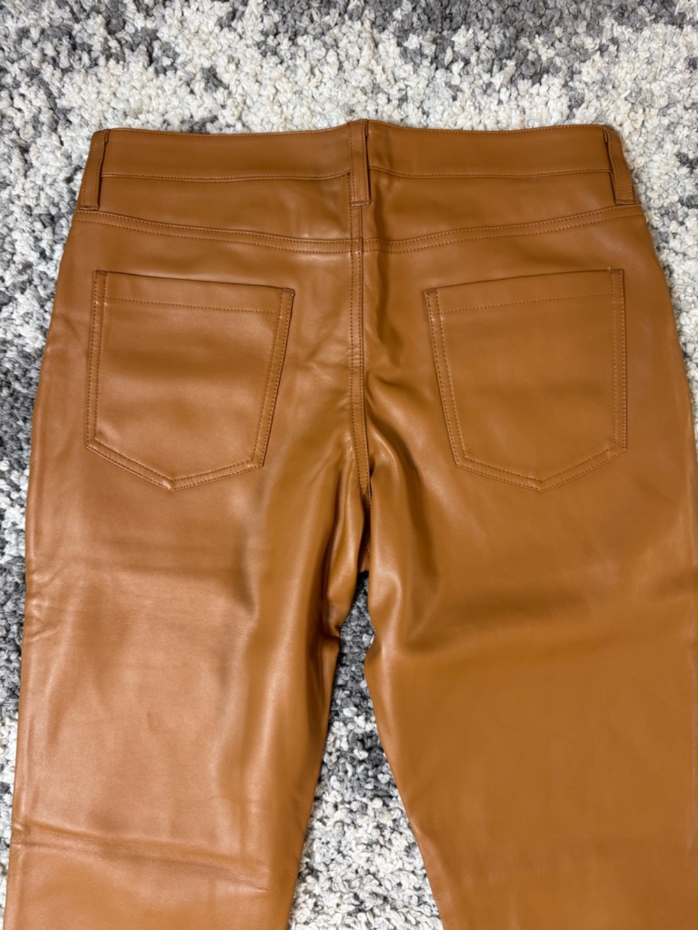 Fashion Nova Men, Men's Faux Leather Pants in Cognac Brown, US Size: 32x32 - Picture 7 of 7